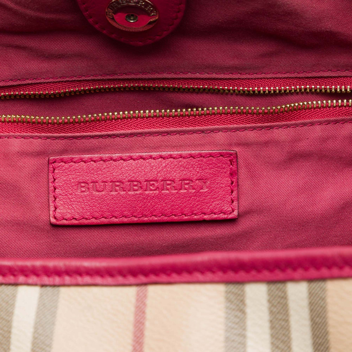 Burberry Small Haymarket Check Coated Canvas and Calfskin Canterbury Tote
