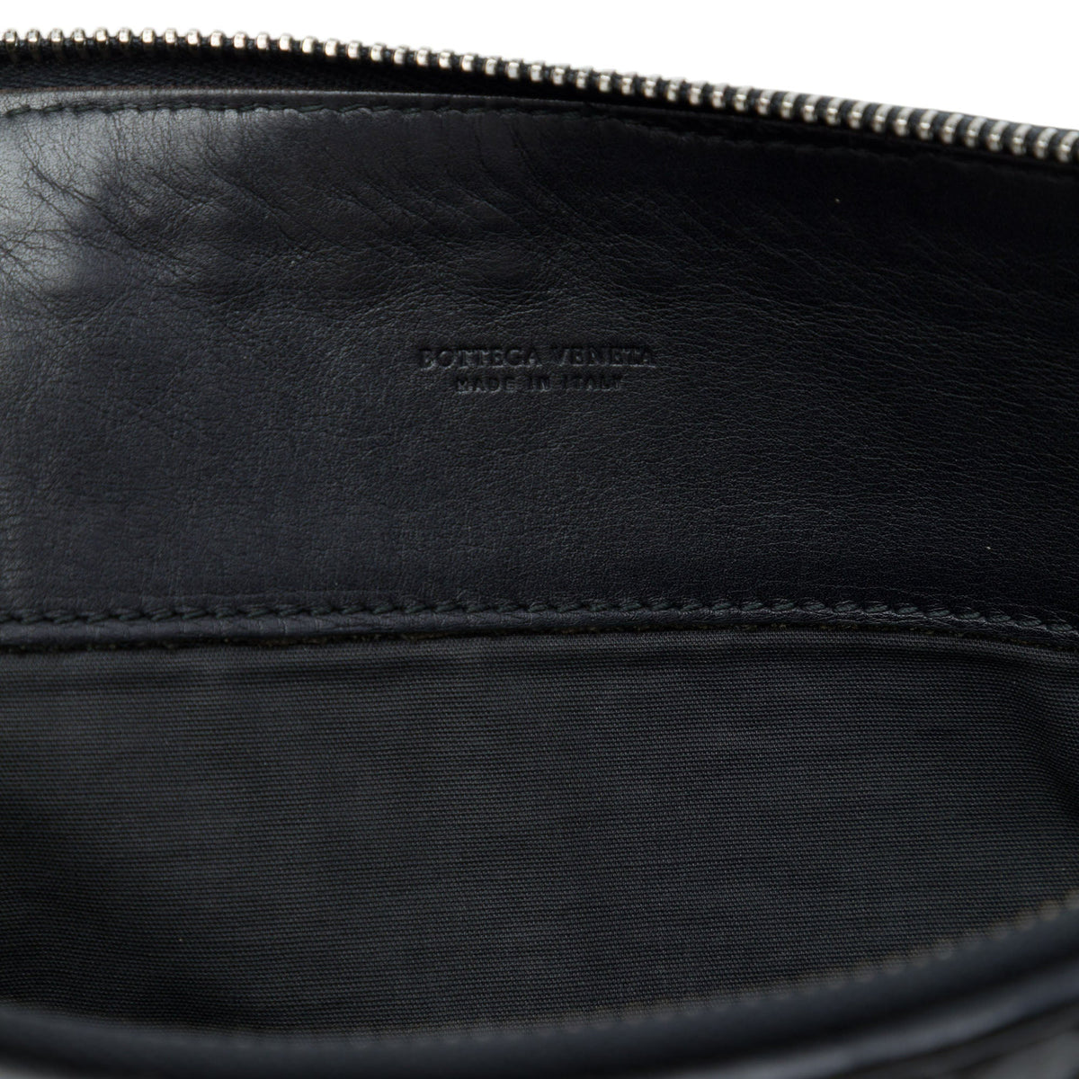 Bottega Veneta Nappa Intrecciato Portfolio Flap Clutch — Black