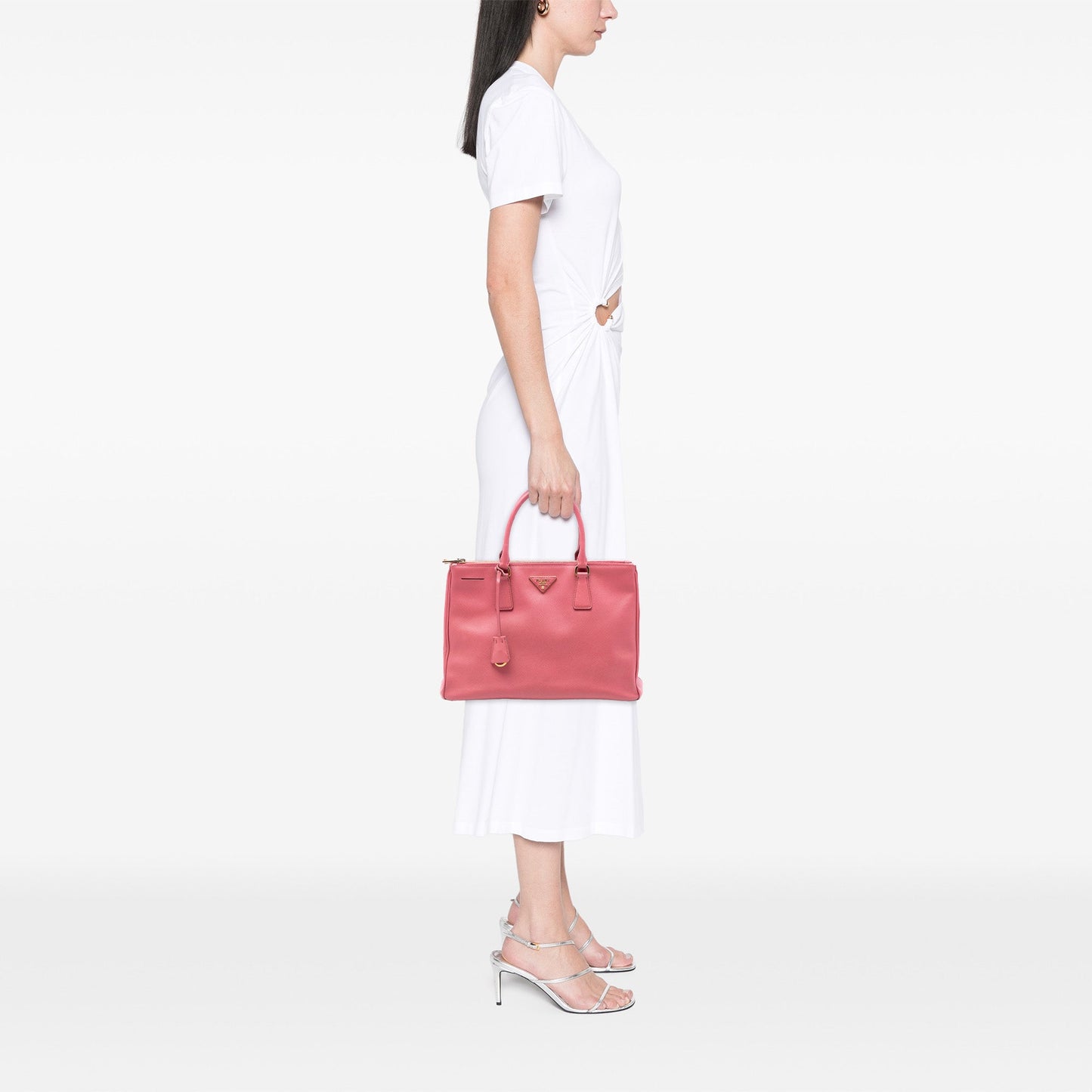 Prada Medium Saffiano Lux Galleria Double Zip Satchel