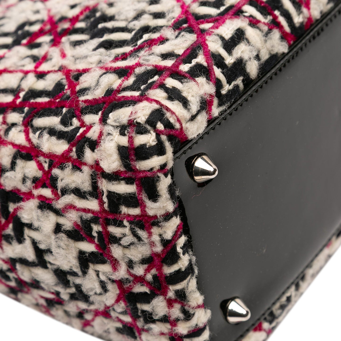 Dior Medium Tweed Cannage Fringe Lady Dior