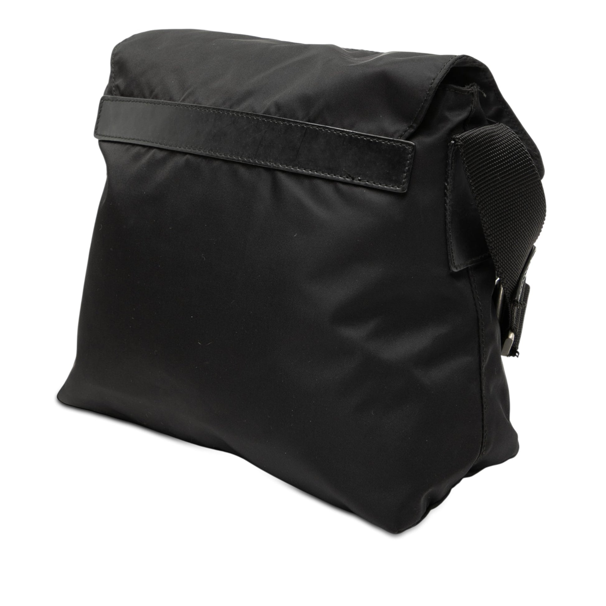 Prada Tessuto Zip Buckle Messenger Bag