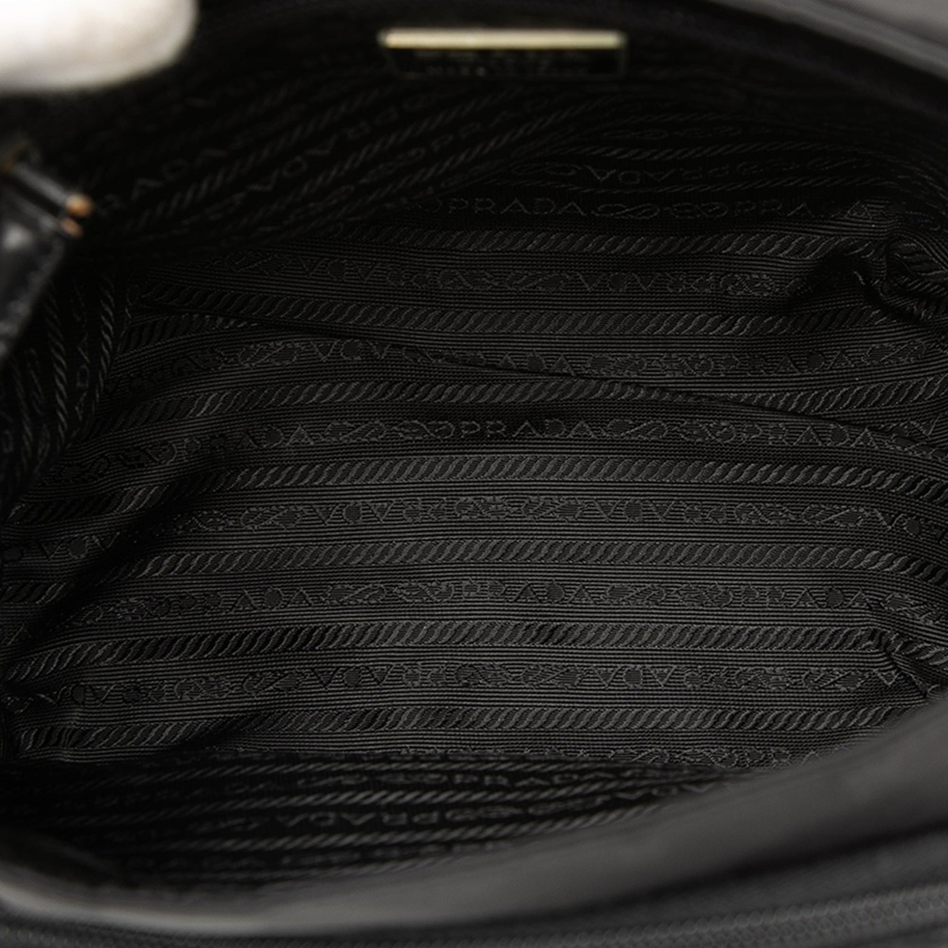 Prada Tessuto Zip Buckle Messenger Bag
