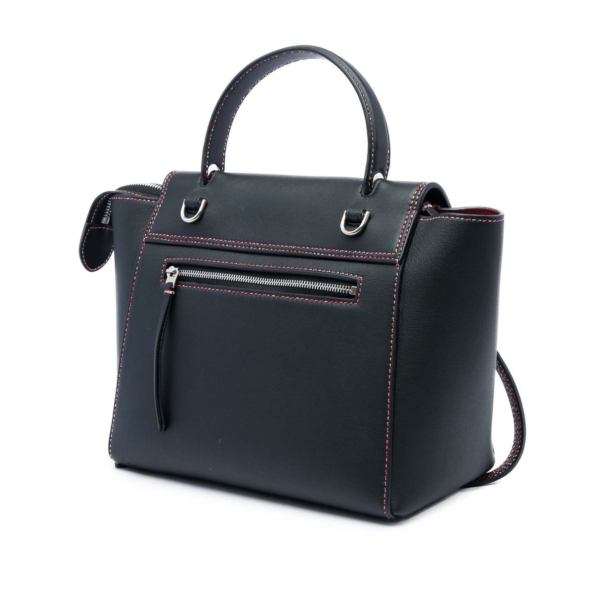 Celine Micro Grained Calfskin Stitch Belt Bag — Black