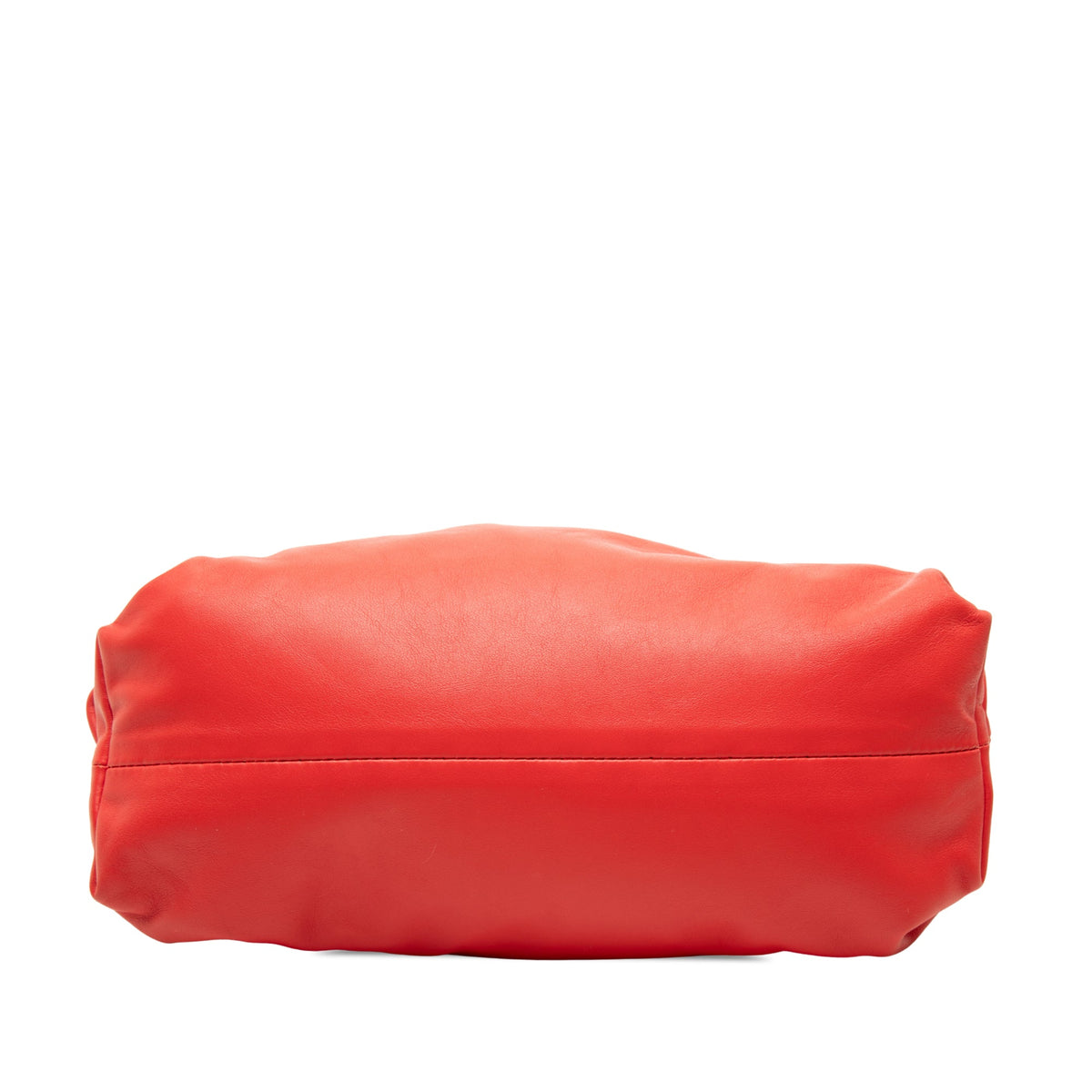 Bottega Veneta Lambskin Chain Pouch — Red