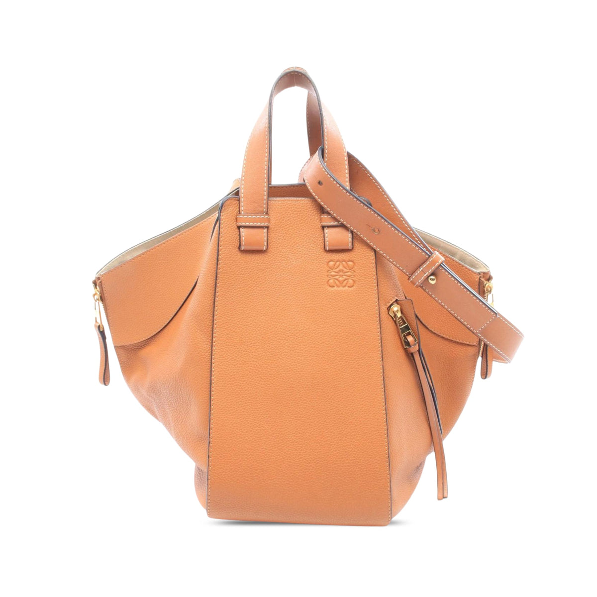 LOEWE Medium Soft Grained Calfskin Hammock — Brown