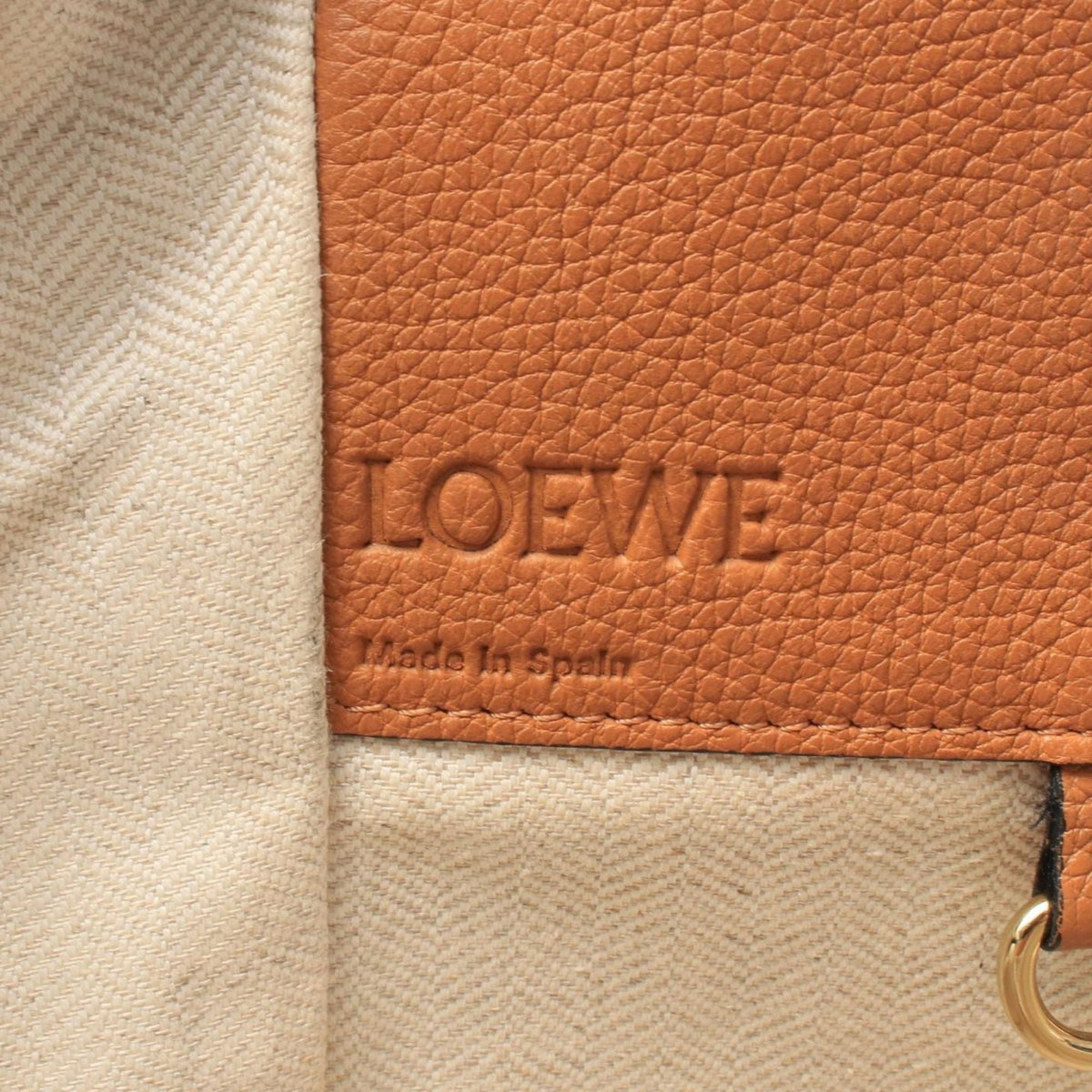 LOEWE Medium Soft Grained Calfskin Hammock — Brown
