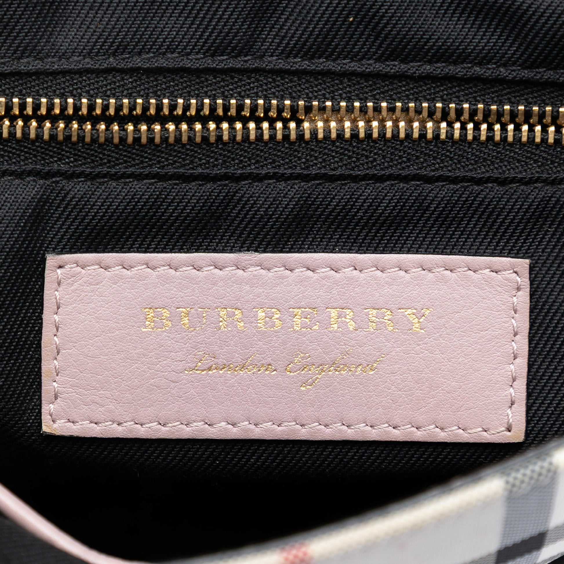 Burberry Small Haymarket Check Nylon and Leather Dickens Crossbody