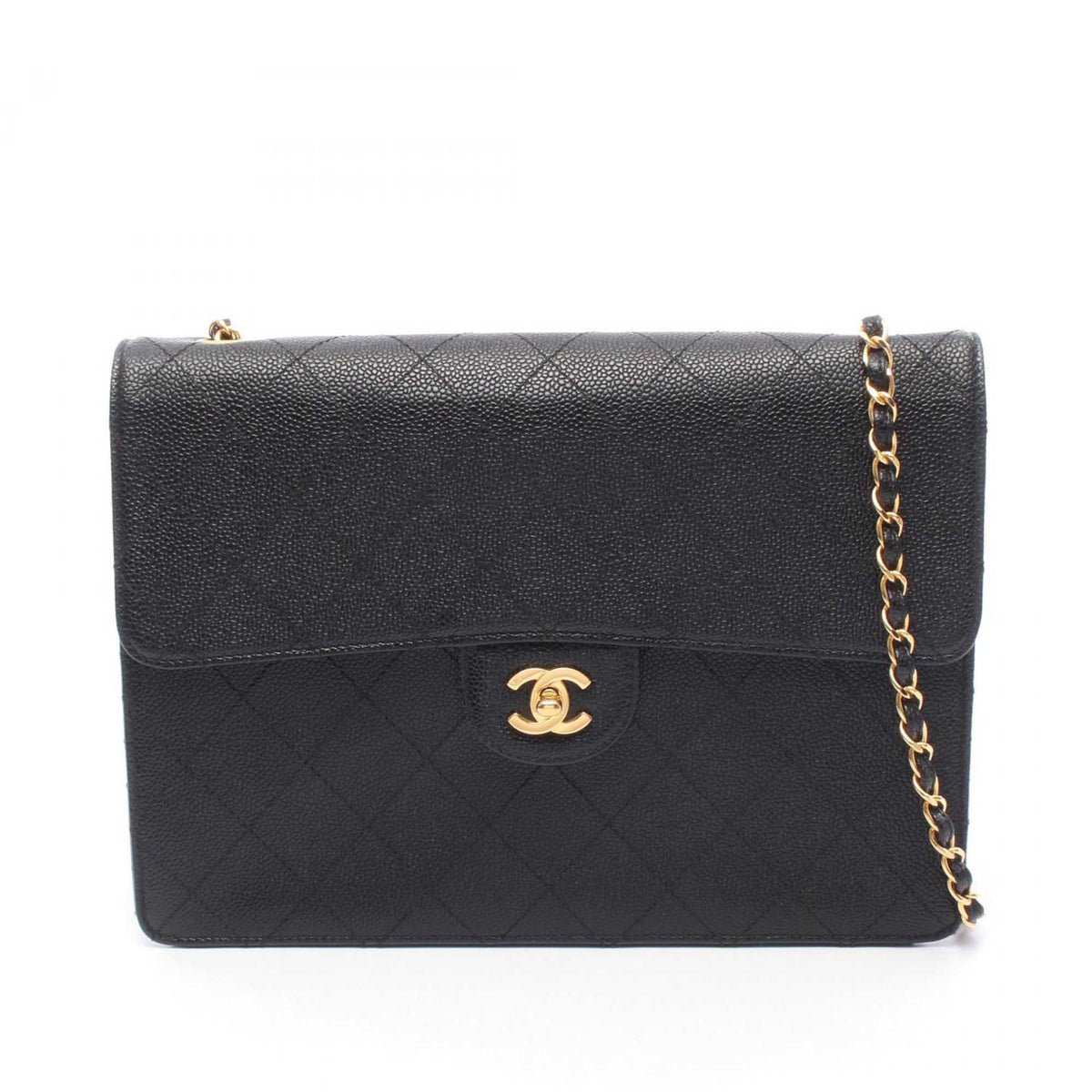 Chanel CC Quilted Caviar Single Flap