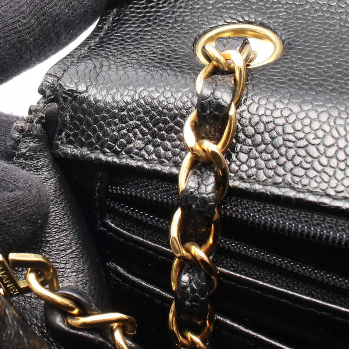 Chanel CC Quilted Caviar Single Flap