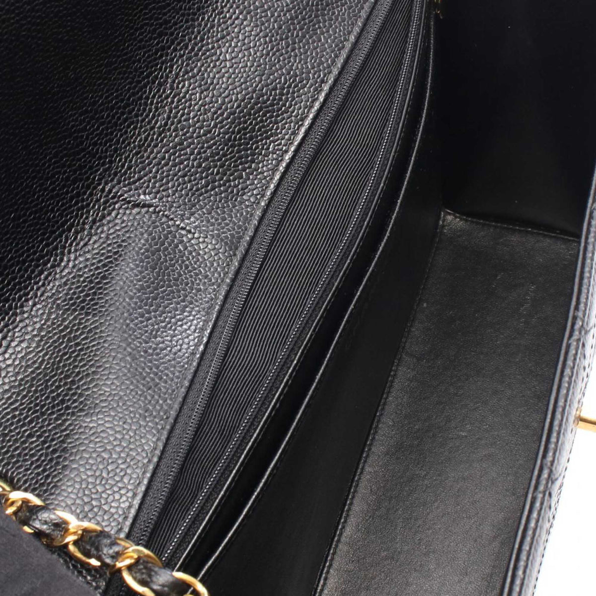 Chanel CC Quilted Caviar Single Flap