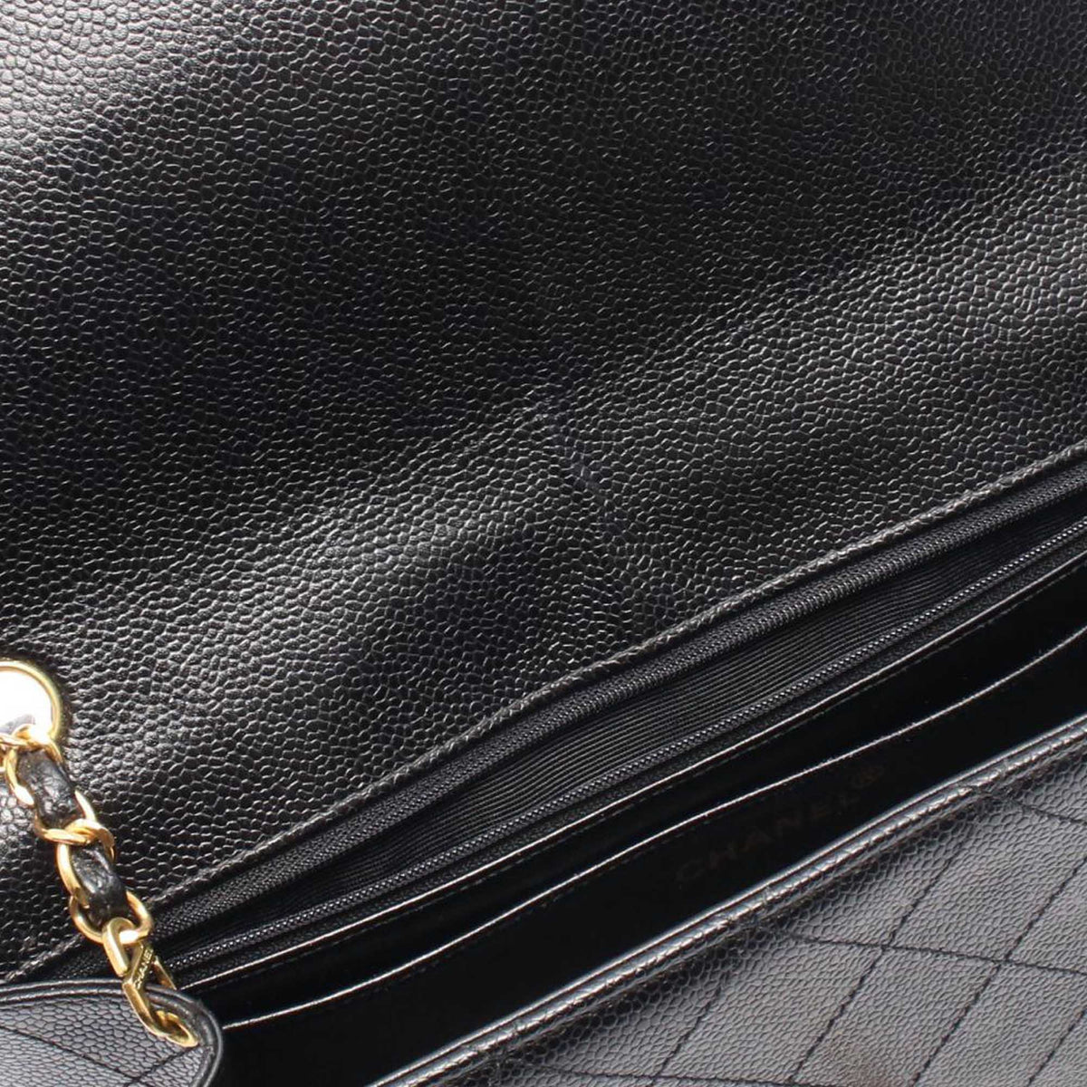 Chanel CC Quilted Caviar Single Flap
