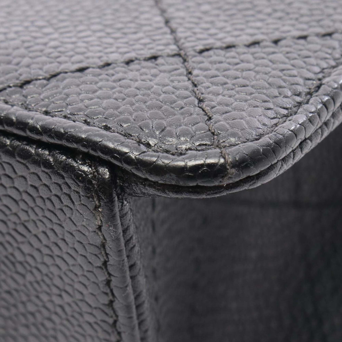Chanel CC Quilted Caviar Single Flap