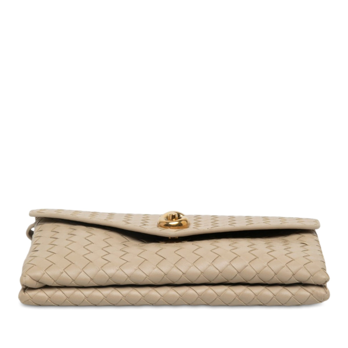 Bottega Veneta Nappa Intrecciato Knot Lock Top Handle Bag — Beige
