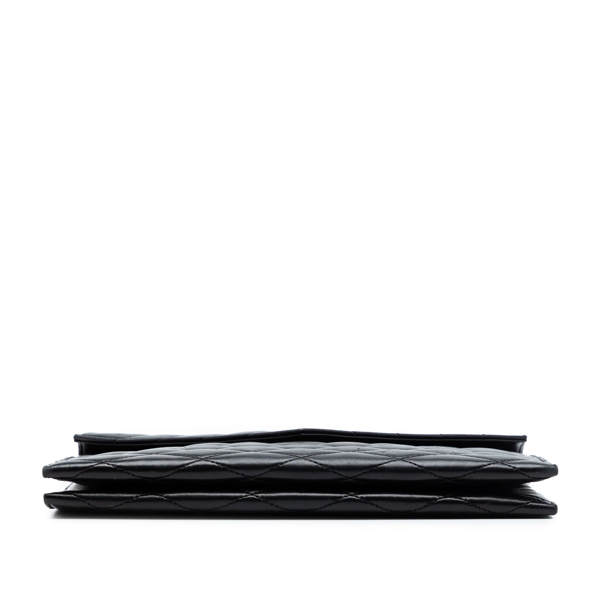 Saint Laurent Quilted Lambskin Envelope Pouch