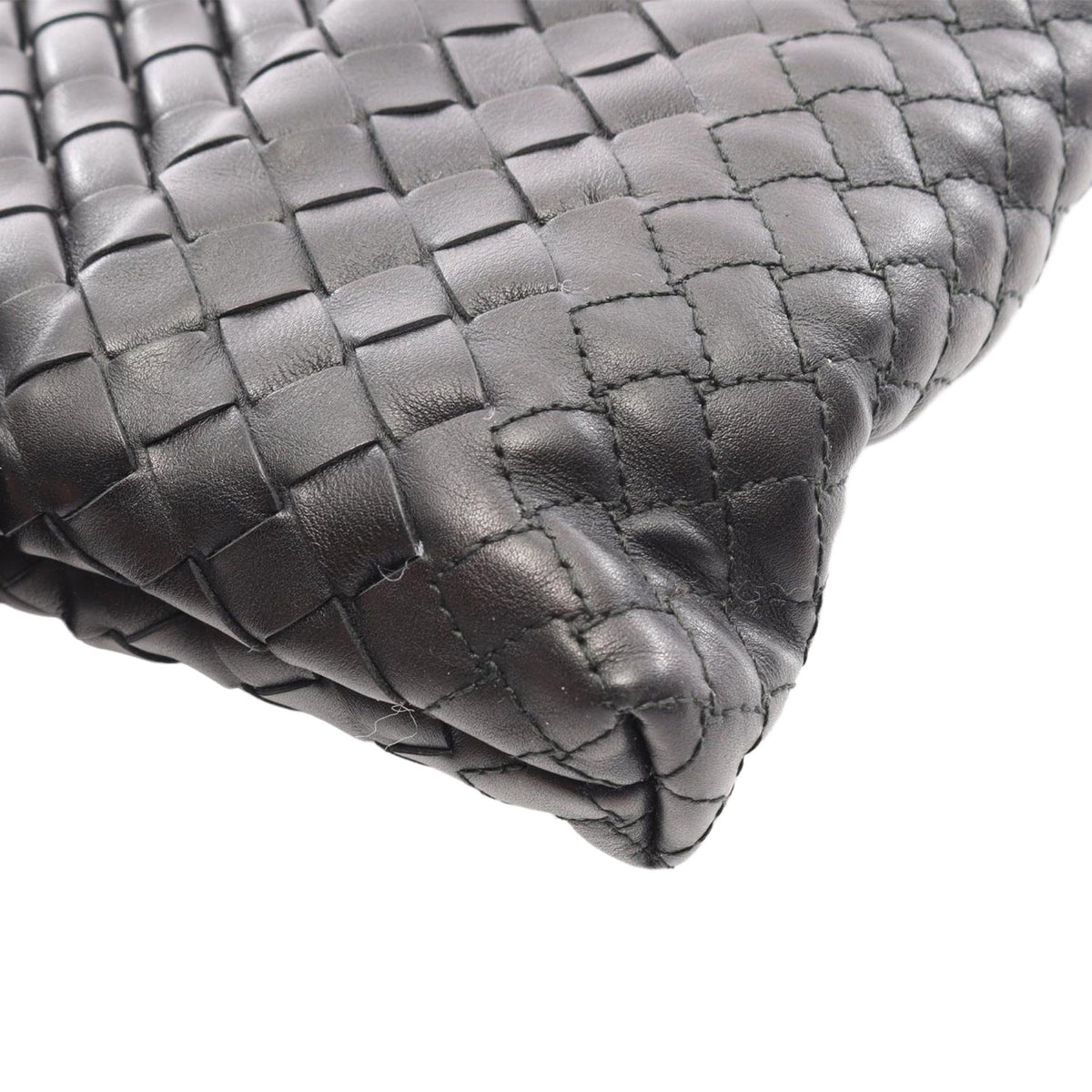 Bottega Veneta Nappa Intrecciato Crossbody — Black