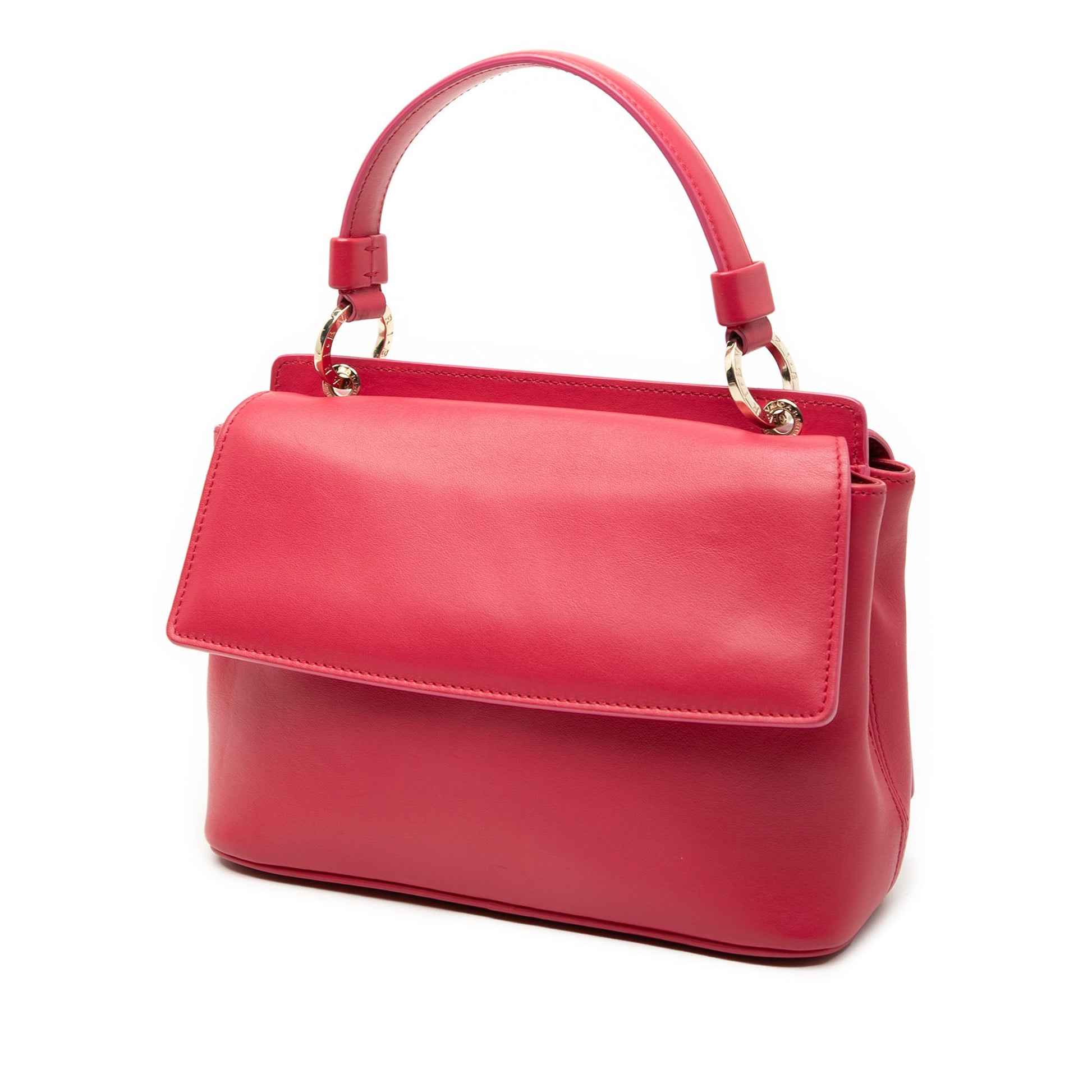 Bvlgari Leather Duet Top Handle Bag