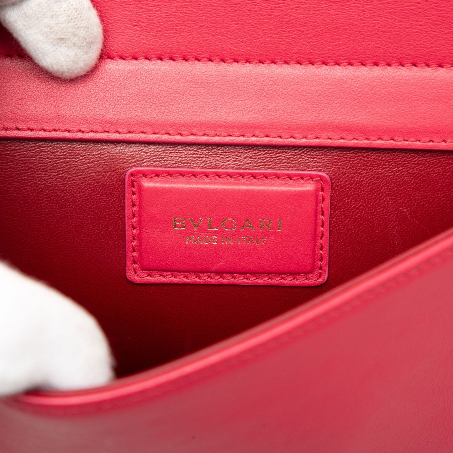 Bvlgari Leather Duet Top Handle Bag