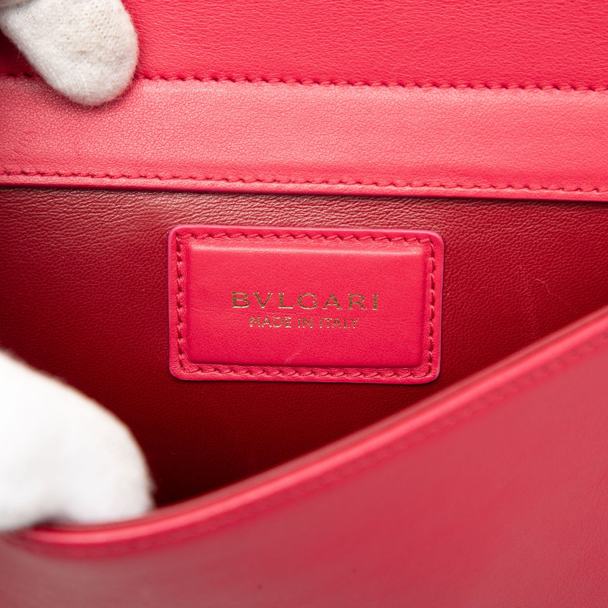 Bvlgari Leather Duet Top Handle Bag