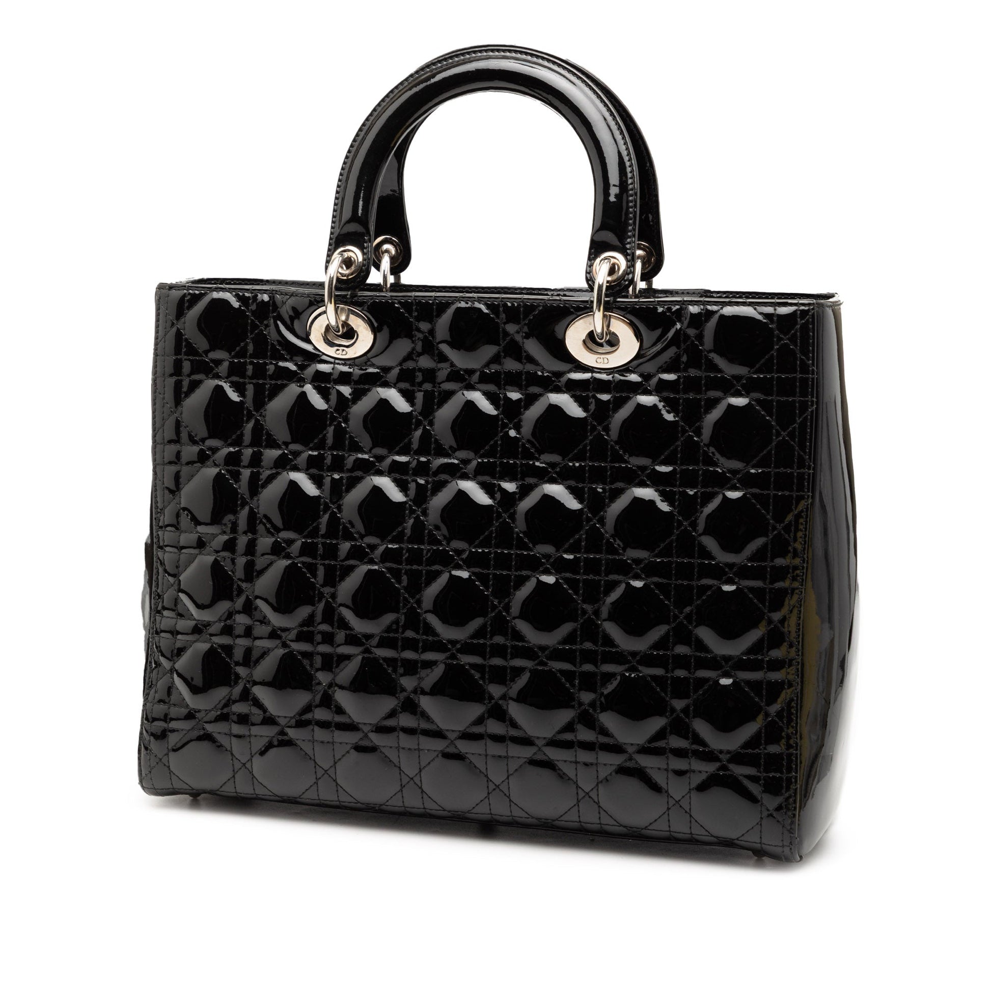 Dior Large Patent Cannage Lady Dior