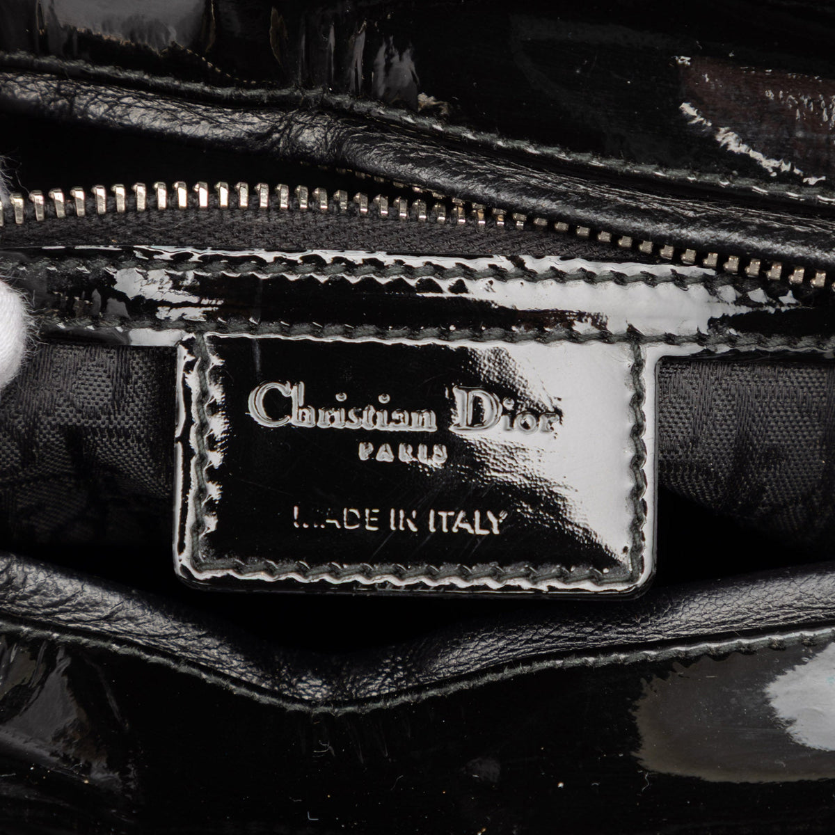 Dior Large Patent Cannage Lady Dior