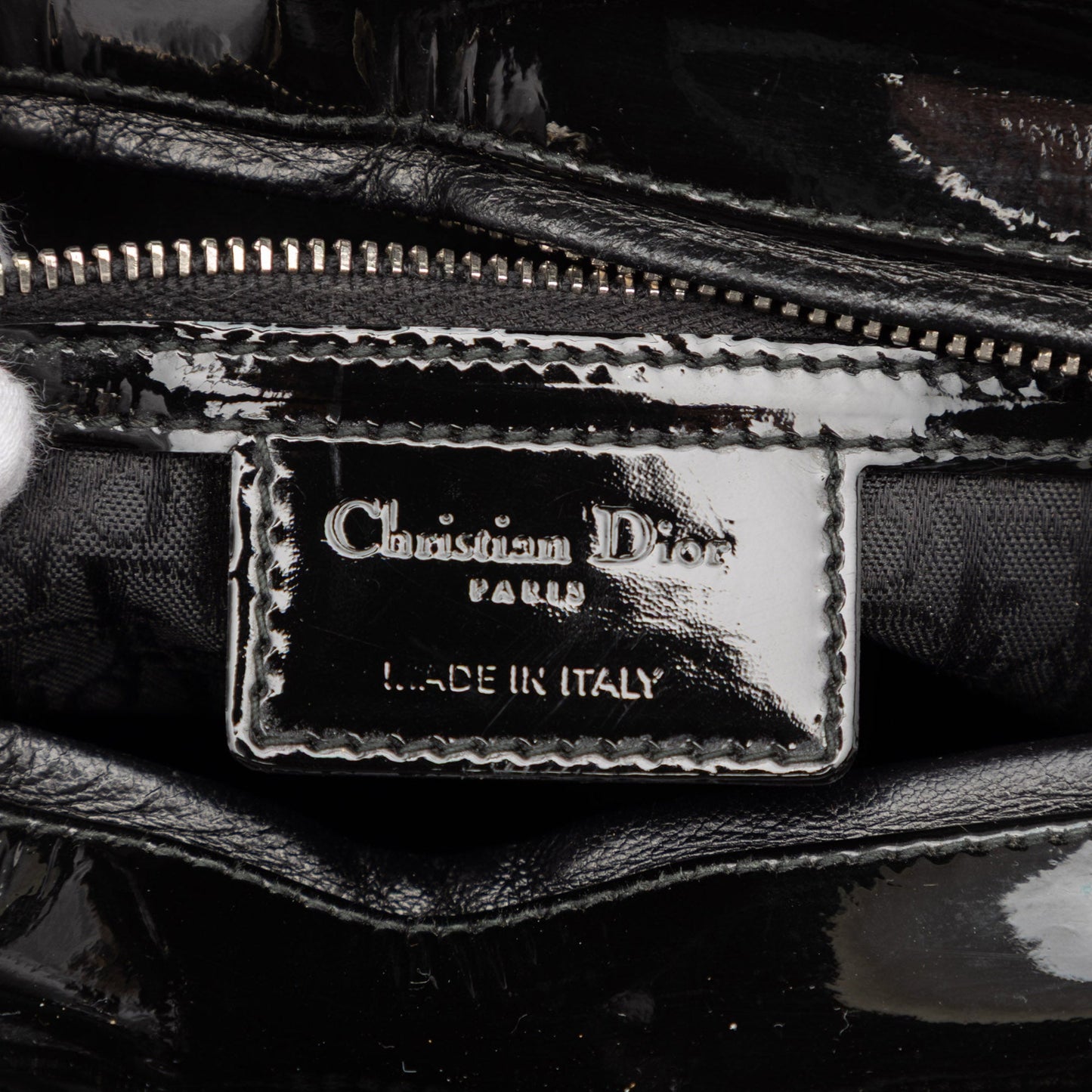 Dior Large Patent Cannage Lady Dior