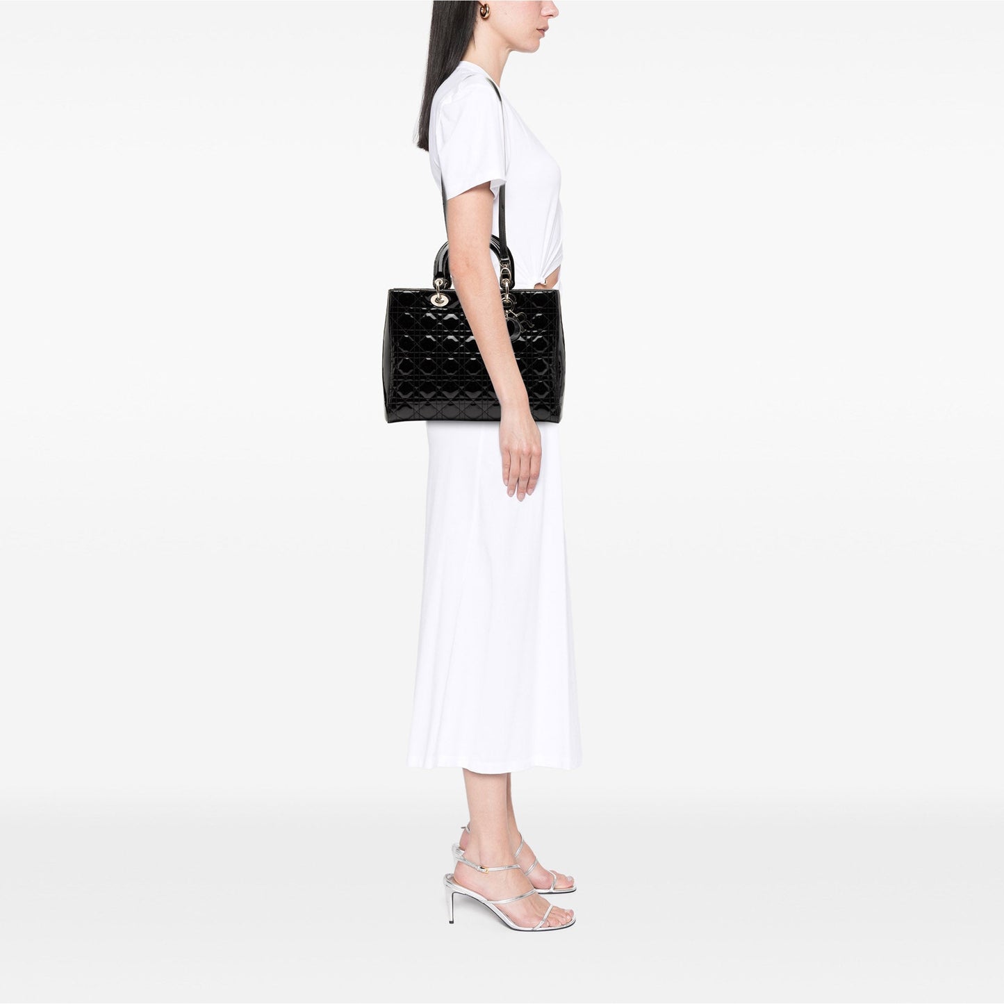 Dior Large Patent Cannage Lady Dior