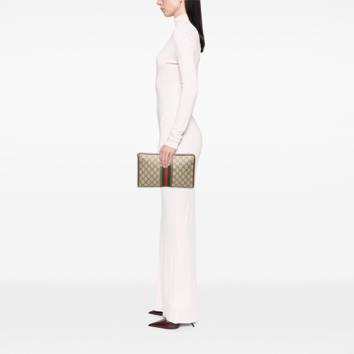 Gucci GG Supreme Web Ophidia Clutch