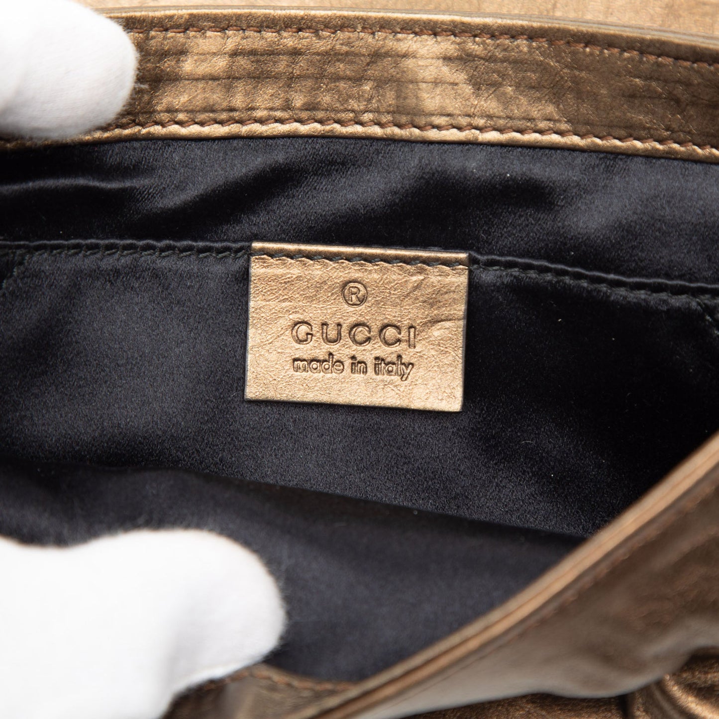 Gucci Metallic Calfskin Hysteria Shoulder Bag
