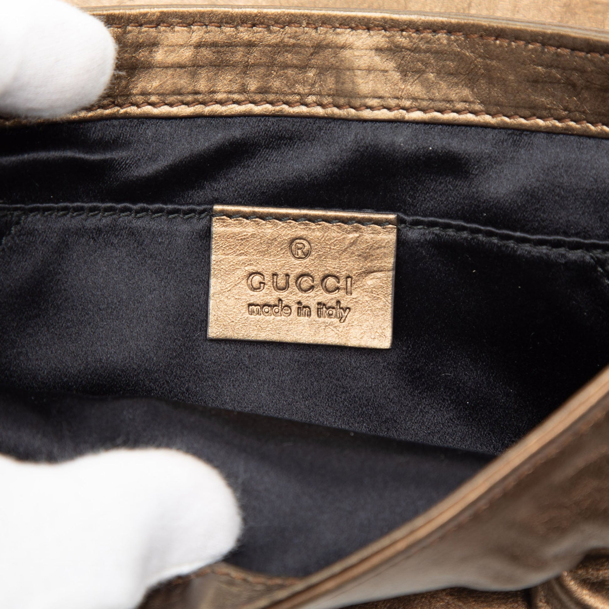 Gucci Metallic Calfskin Hysteria Shoulder Bag