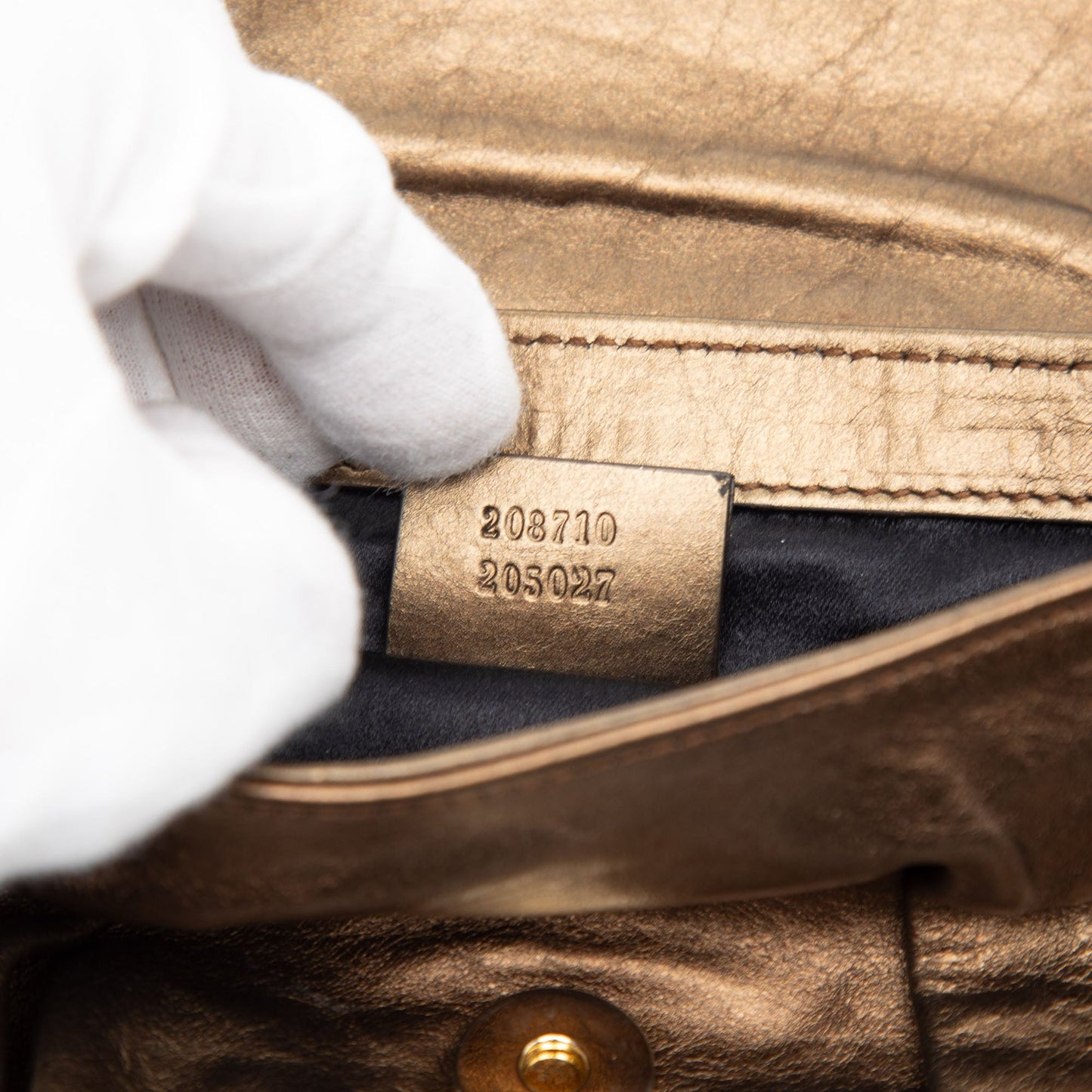 Gucci Metallic Calfskin Hysteria Shoulder Bag