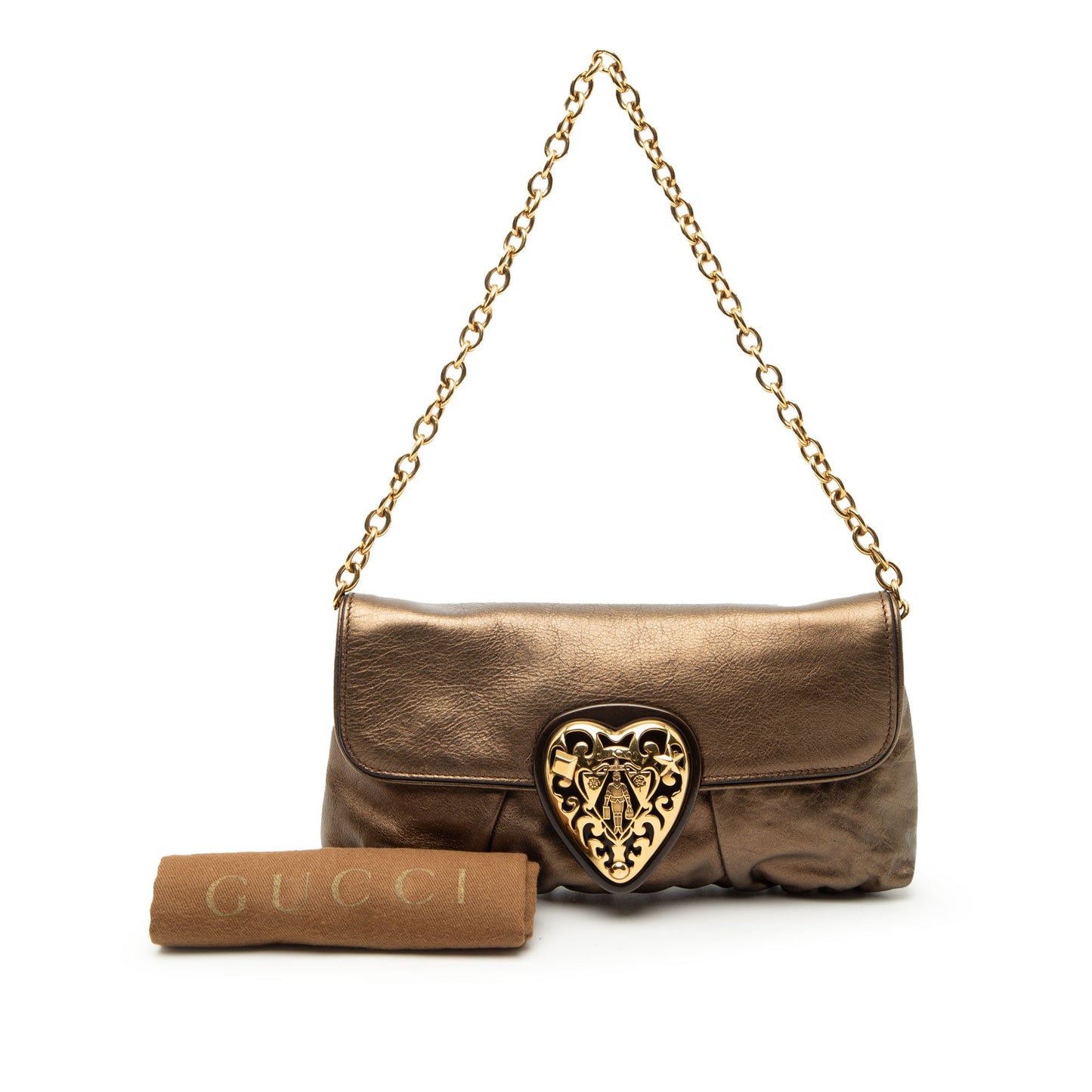 Gucci Metallic Calfskin Hysteria Shoulder Bag