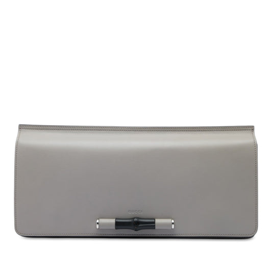 Gucci Calfskin Lady Bamboo Clutch