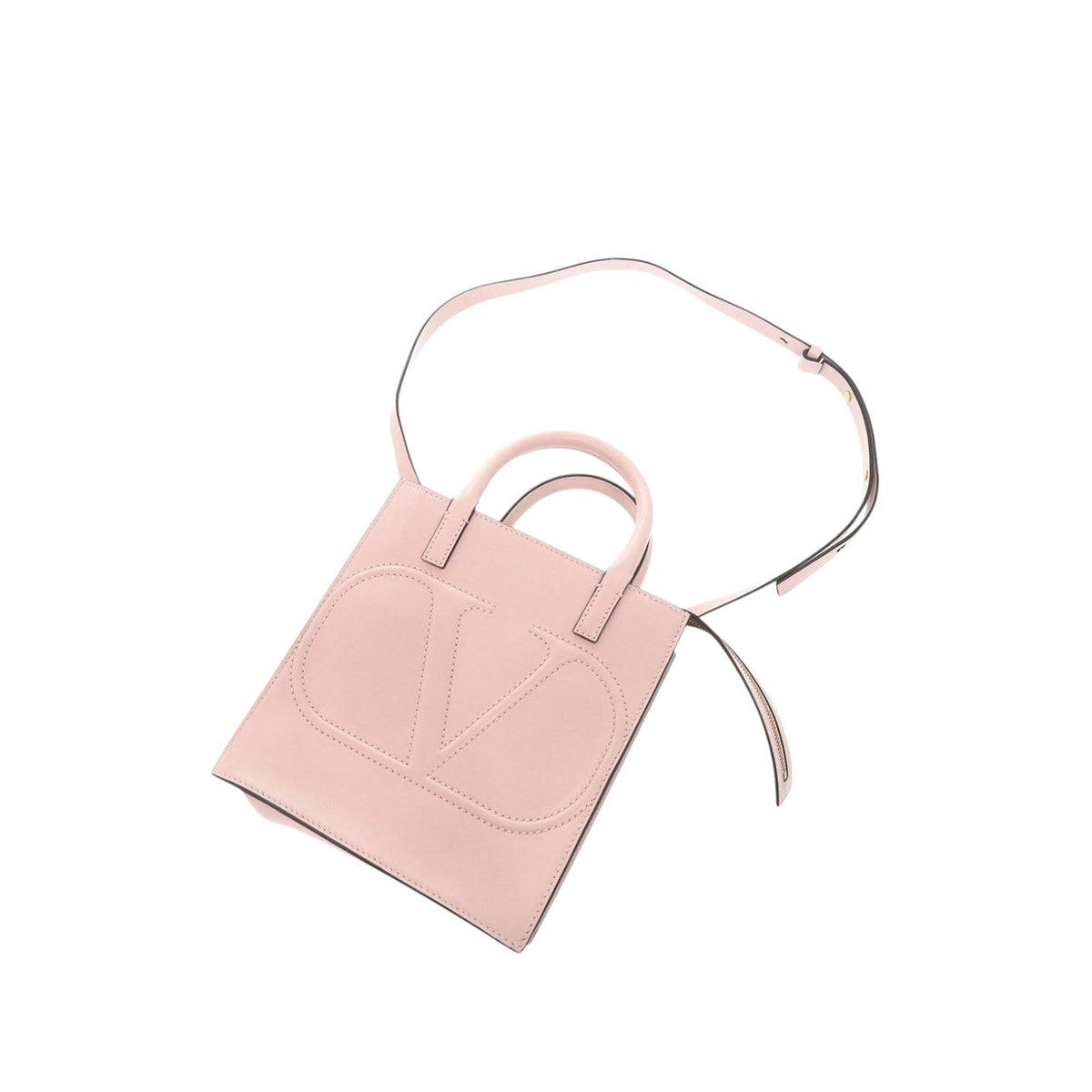 Valentino Small Leather VLogo Walk Tote