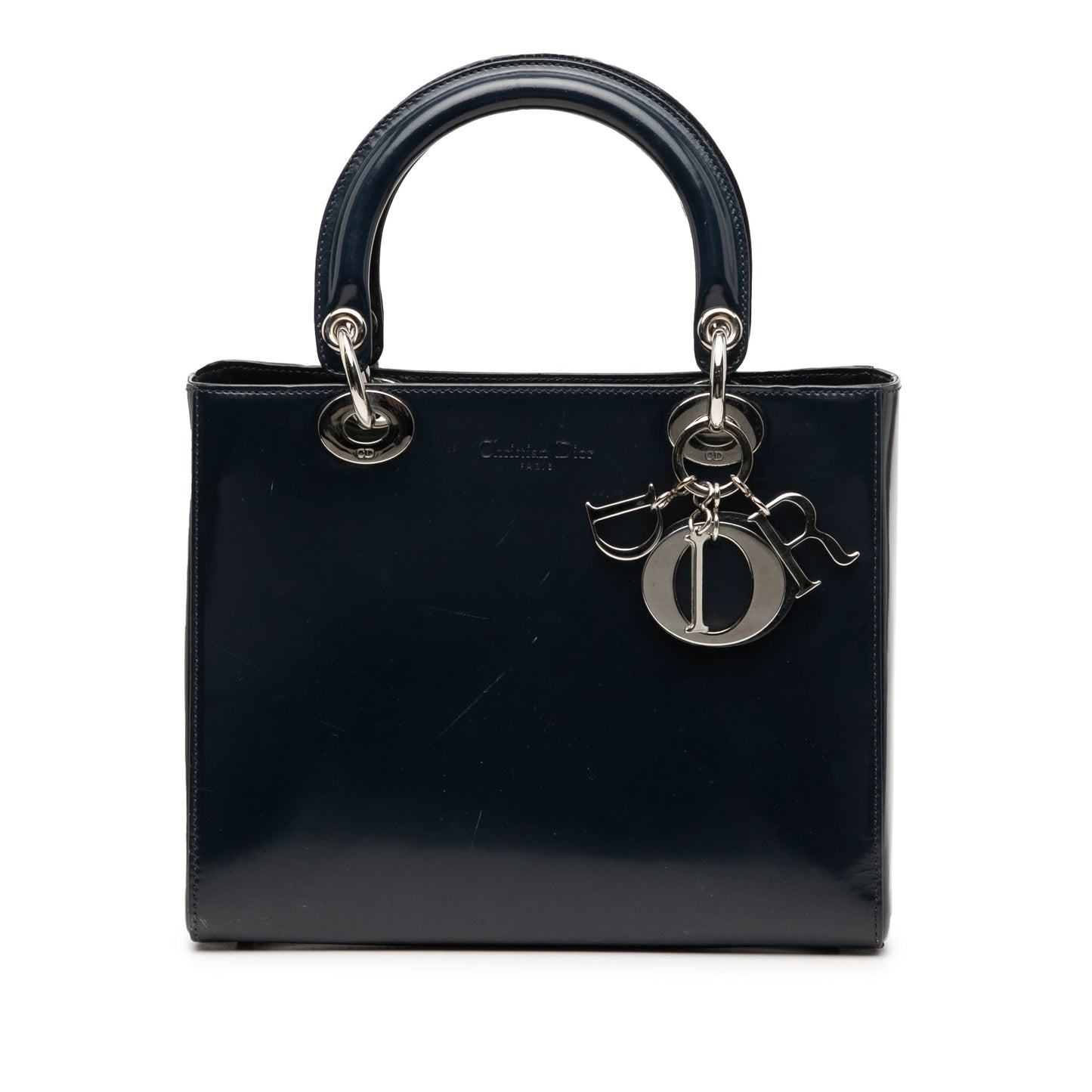 Medium Glazed Calfskin Lady Dior