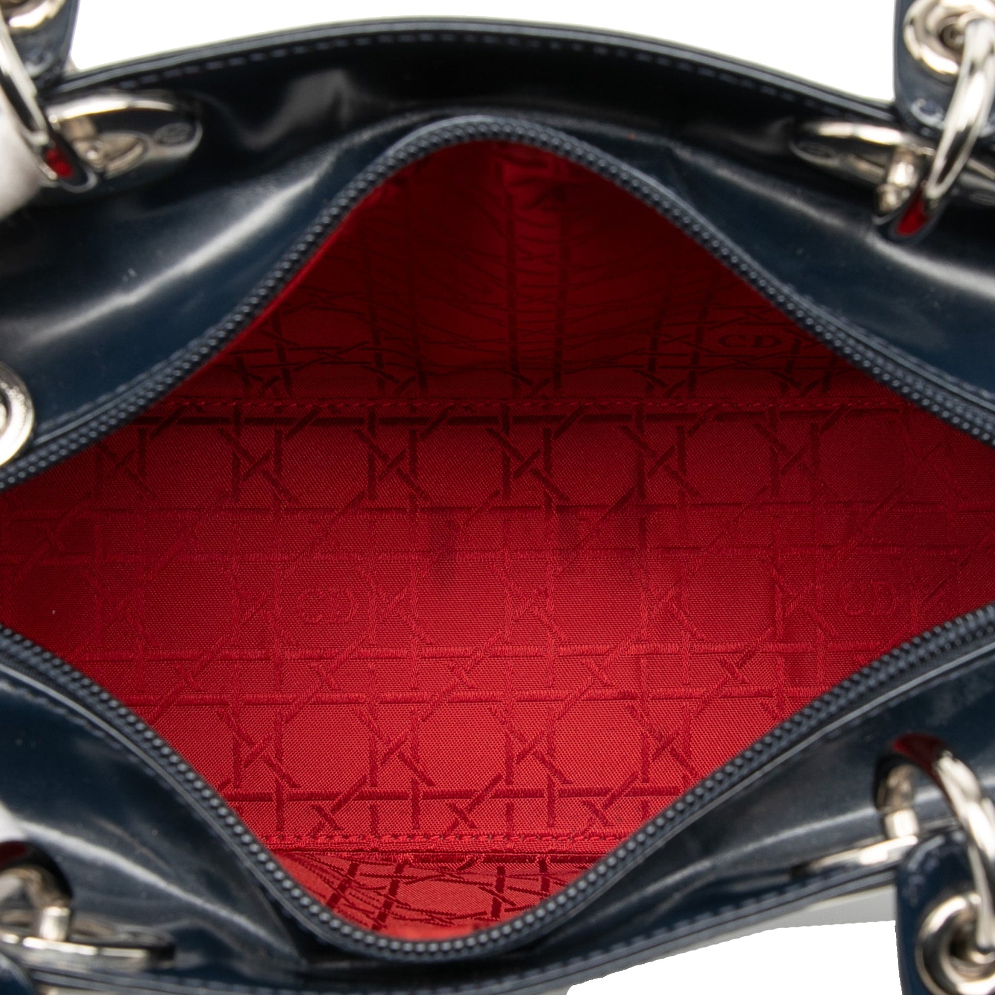 Medium Glazed Calfskin Lady Dior