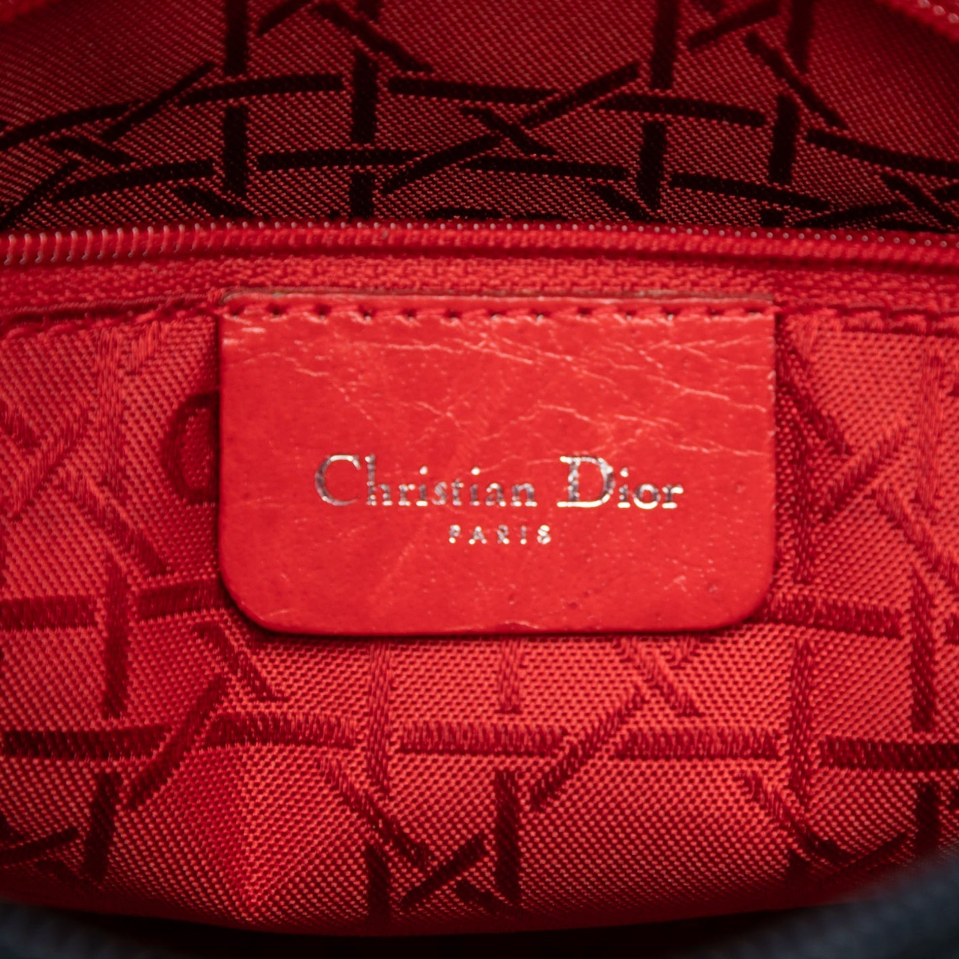 Medium Glazed Calfskin Lady Dior