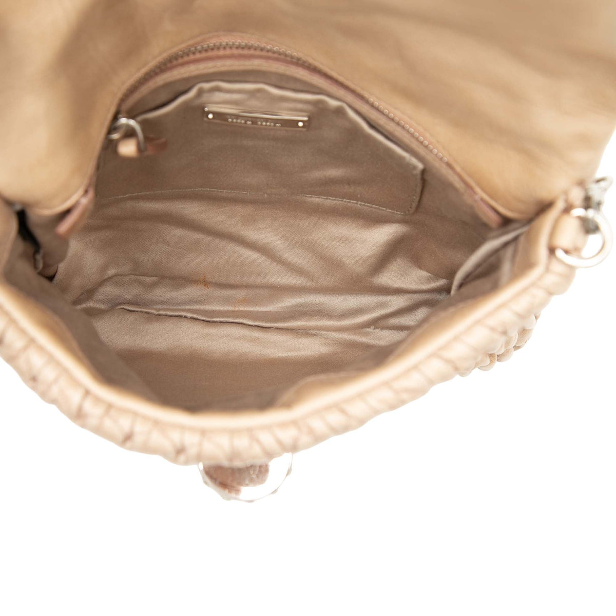 Miu Miu Matelasse Nappa Crystal Chain Satchel