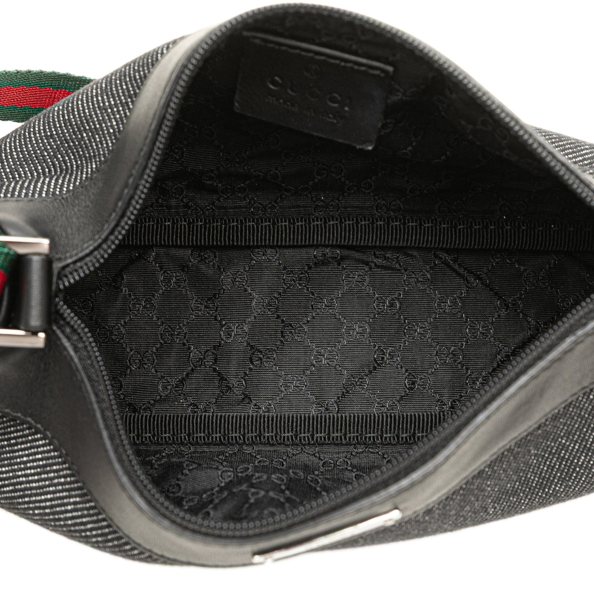 Gucci Denim Web Shoulder Bag