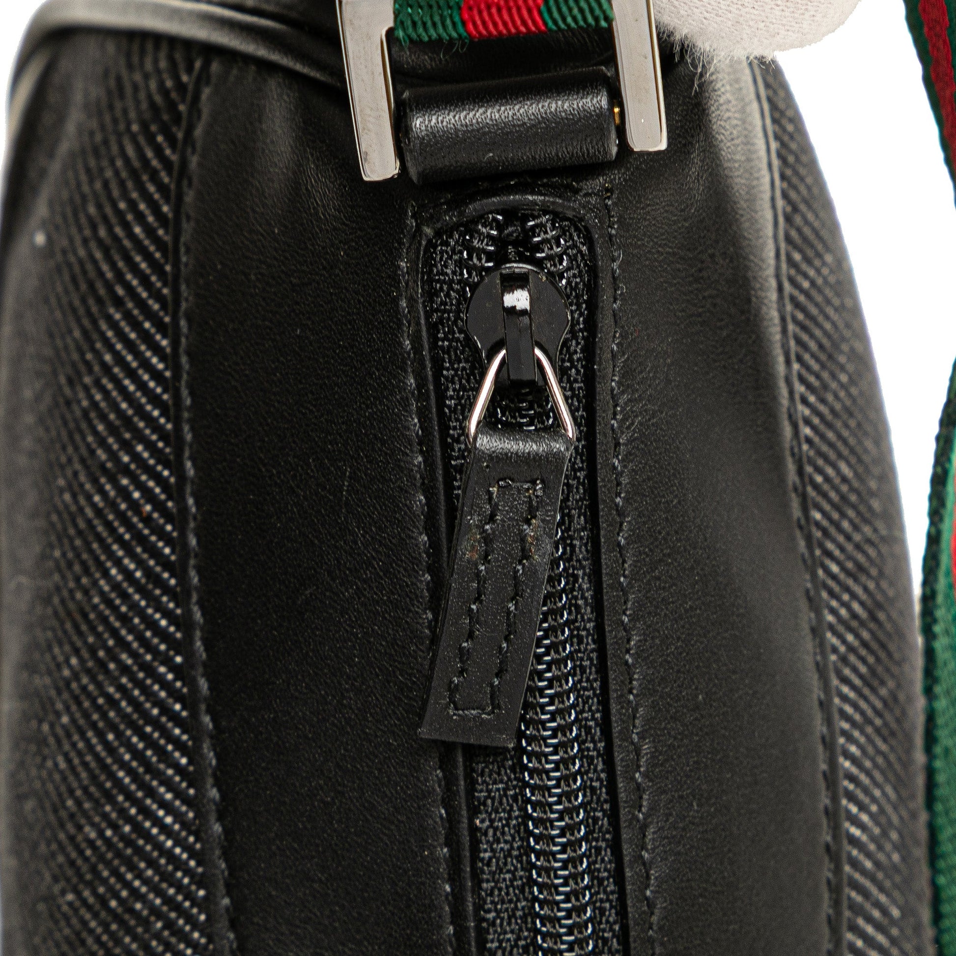 Gucci Denim Web Shoulder Bag