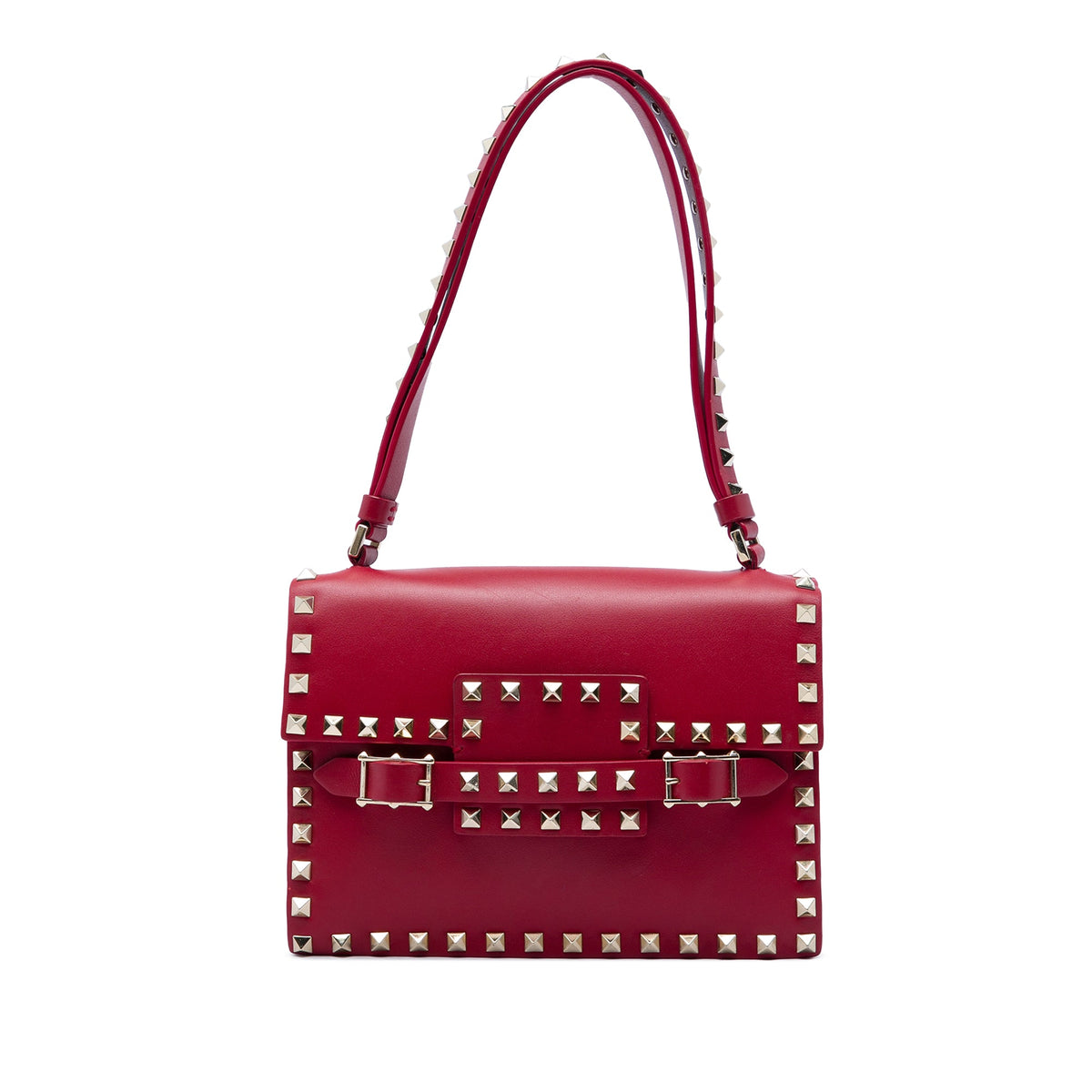 Valentino Leather Rockstud Flap Shoulder Bag