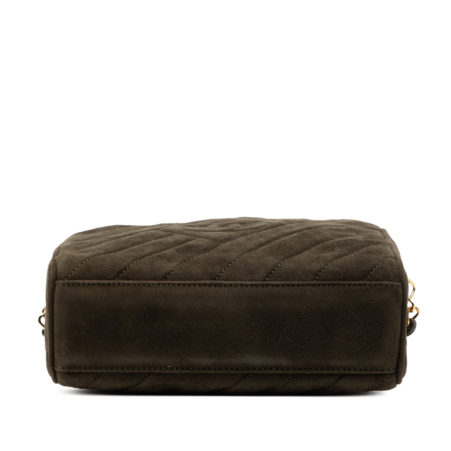 Chanel CC Diagonal Quilted Suede Tassel Diamond Camera Bag