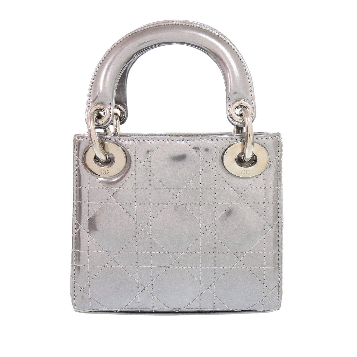 Dior Micro Metallic Patent Cannage Bear Lady Dior