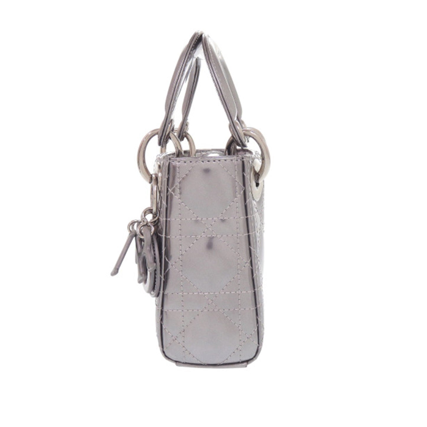 Dior Micro Metallic Patent Cannage Bear Lady Dior