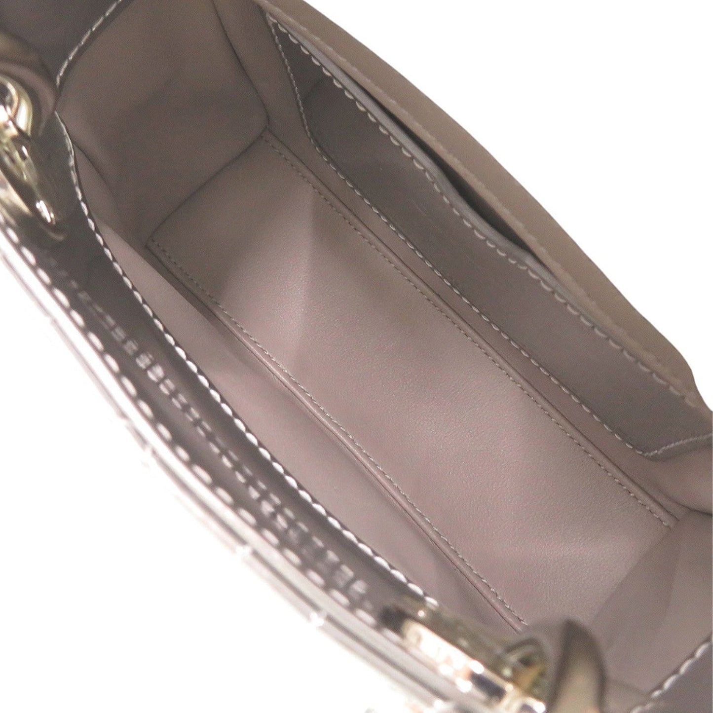 Dior Micro Metallic Patent Cannage Bear Lady Dior
