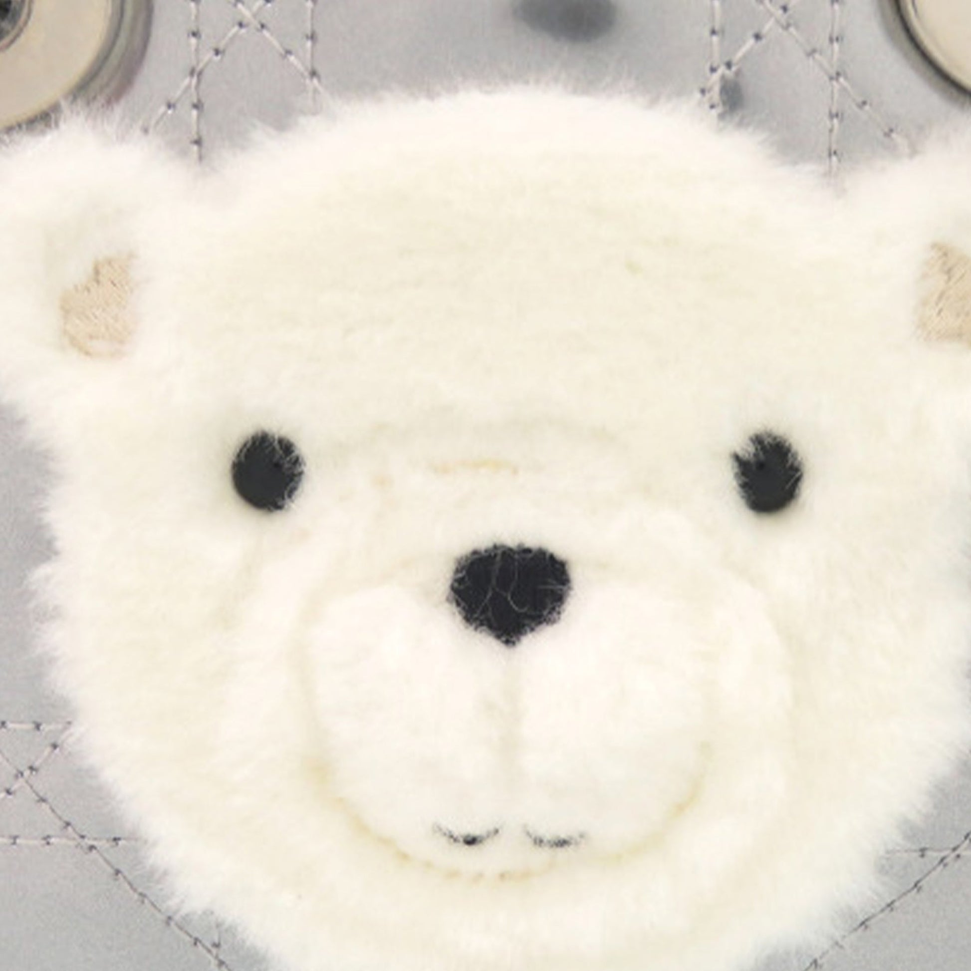 Dior Micro Metallic Patent Cannage Bear Lady Dior