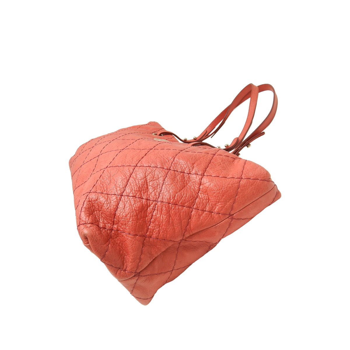 Chanel Large Glazed Calfskin On The Road Tote — Red
