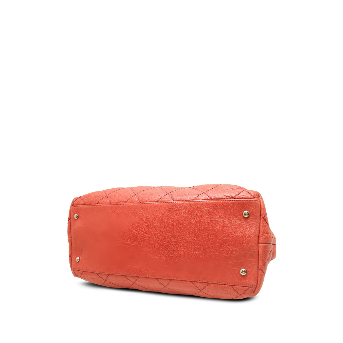 Chanel Large Glazed Calfskin On The Road Tote — Red
