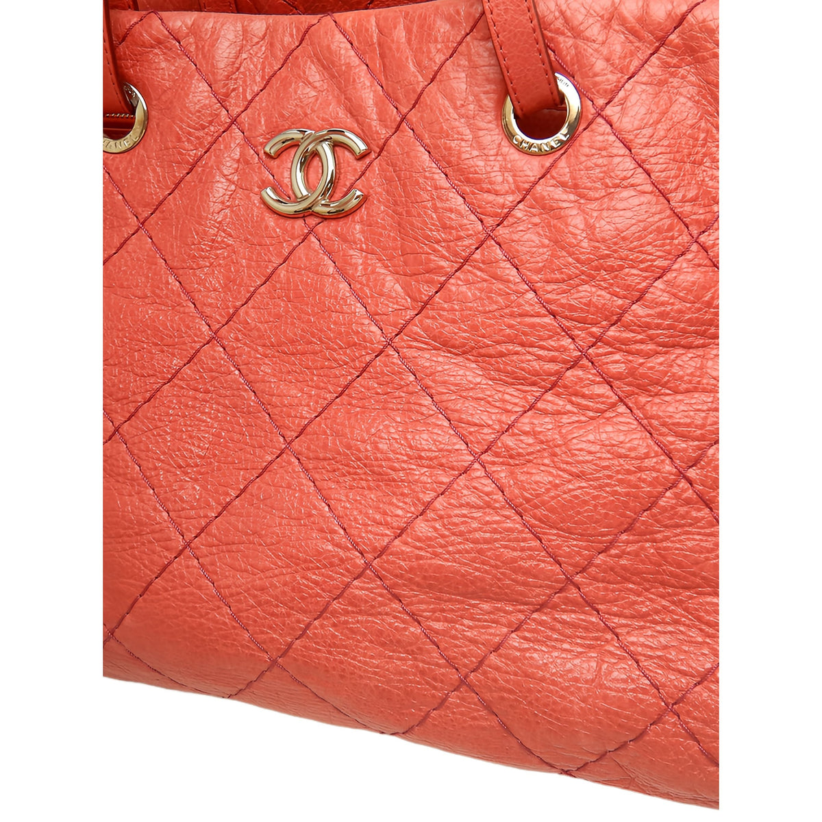 Chanel Large Glazed Calfskin On The Road Tote — Red
