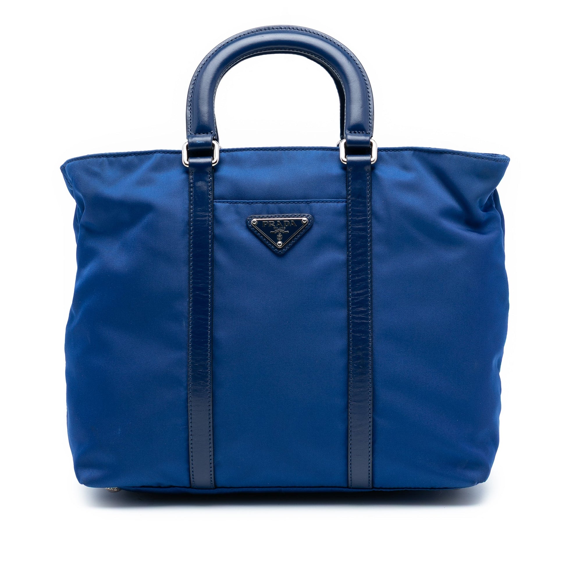 Prada Vitello Trimmed Tessuto Satchel