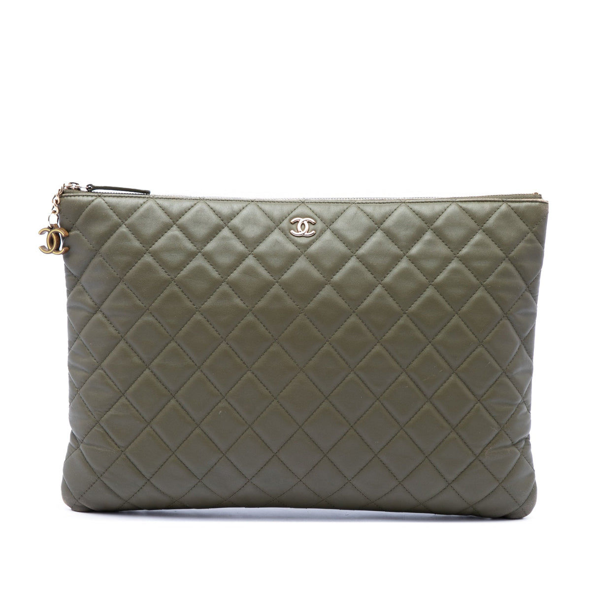 Chanel Large Quilted Lambskin Cuba La Habana O Case Clutch